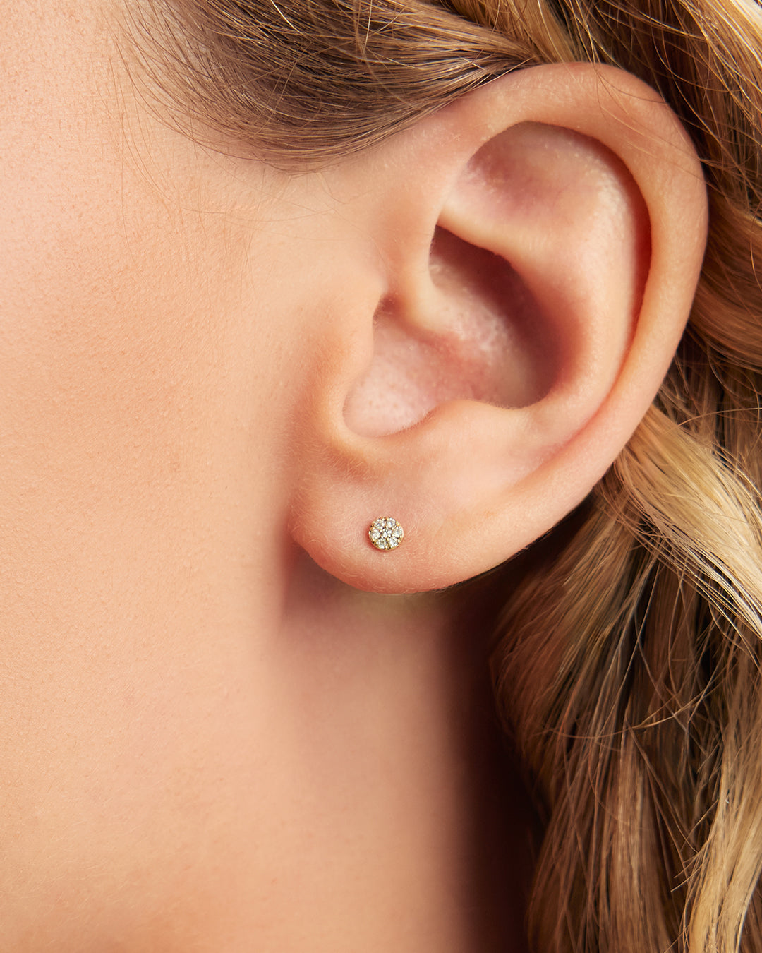 14K Diamond Pavé Studs