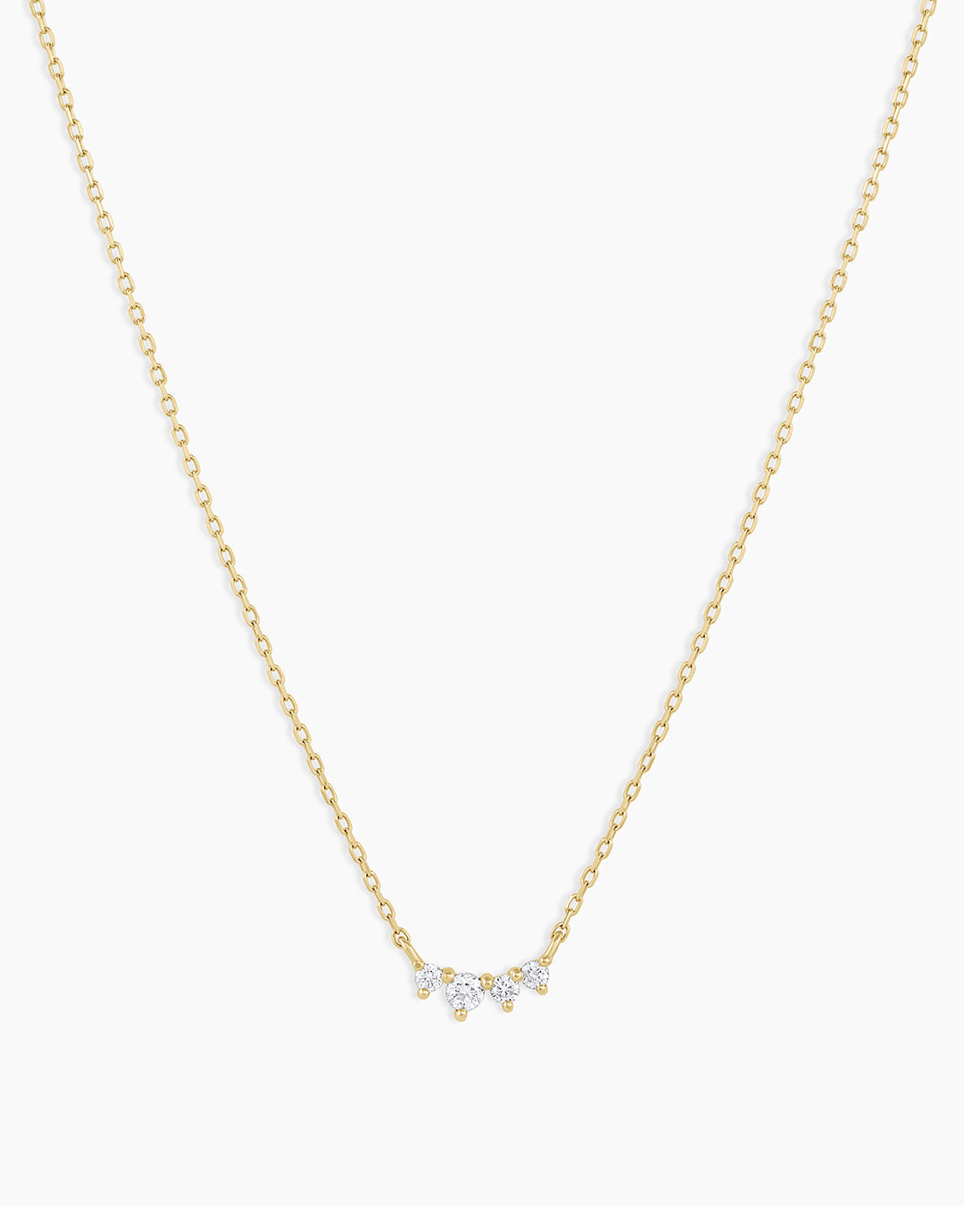 14K Diamond Cluster Necklace