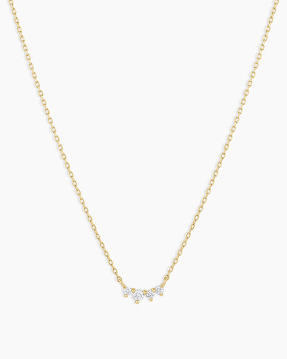 14K Diamond Cluster Necklace