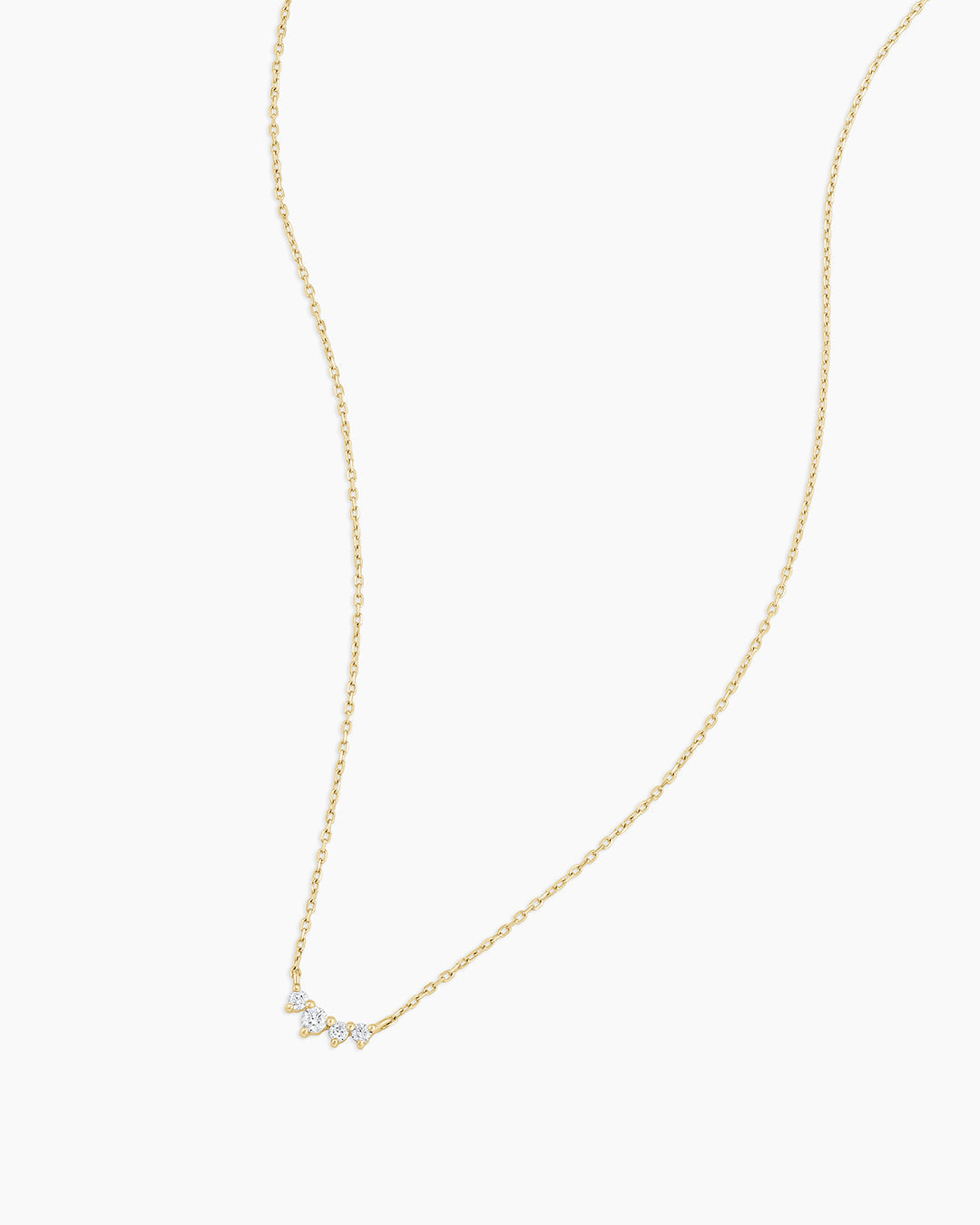 14K Diamond Cluster Necklace