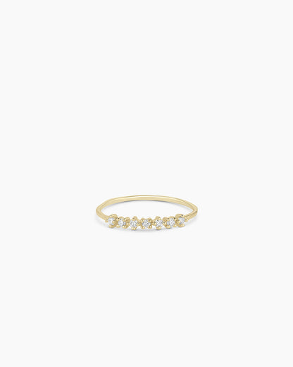 14K Diamond Row Ring