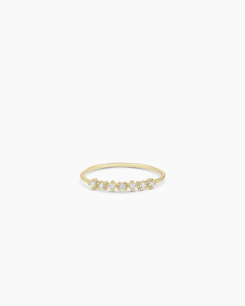 14K Diamond Row Ring
