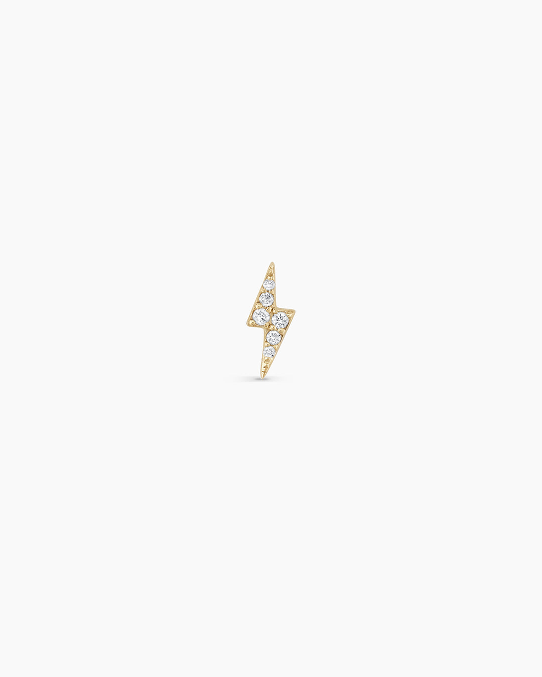 14K Diamond Lightning Single Stud