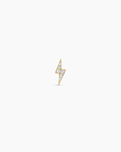 14K Diamond Lightning Single Stud