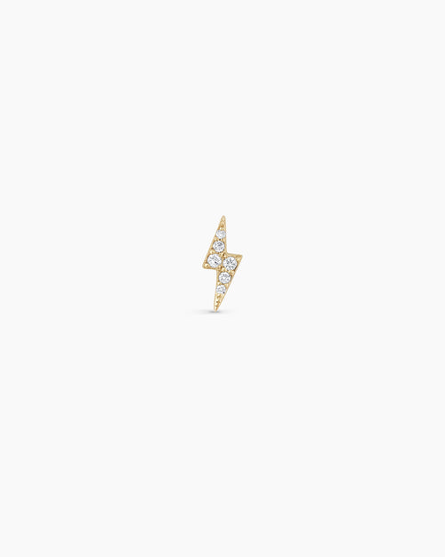 14K Diamond Lightning Single Stud