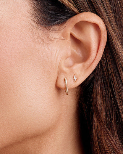 14K Diamond Lightning Single Stud