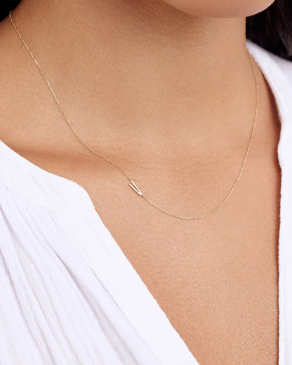 14K Gold Alphabet Necklace