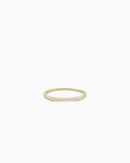 14K Diamond Bar Ring