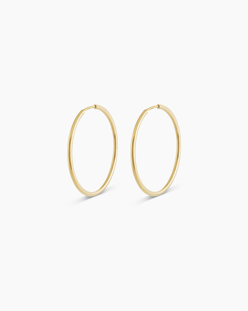14K Gold Classic Hoops
