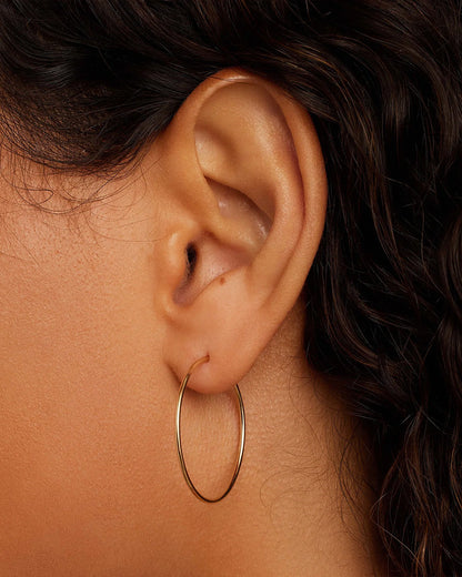 14K Gold Classic Hoops