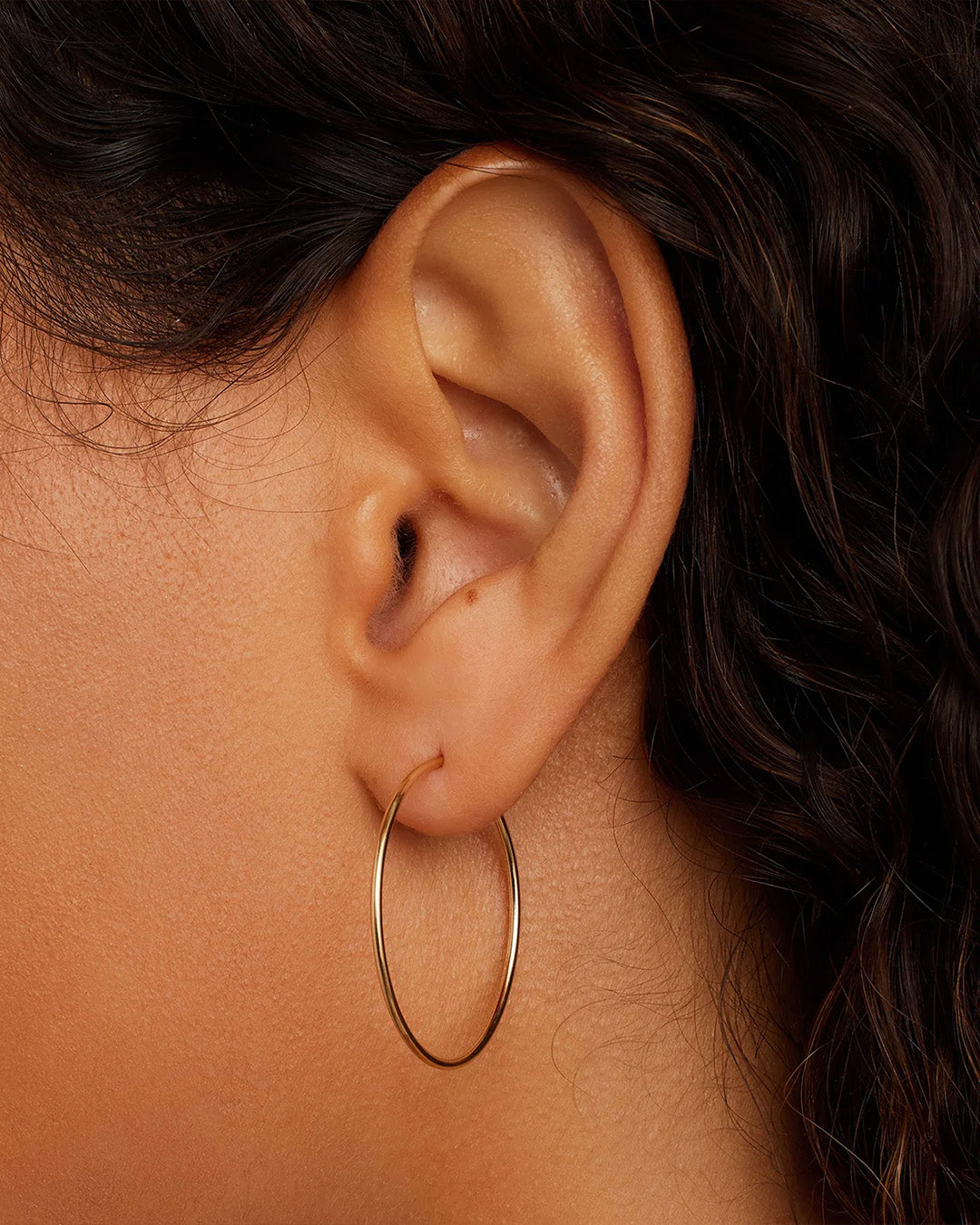14K Gold Classic Single Hoop