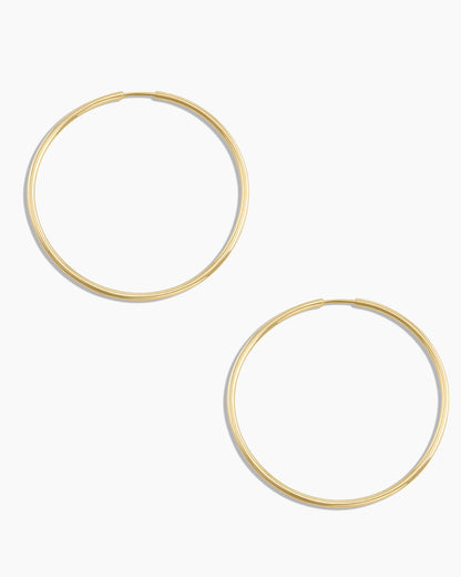 14K Gold Classic Hoops