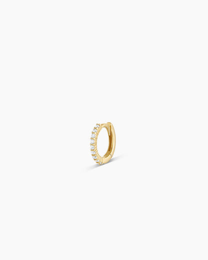 14K Diamond Pavé Single Huggie