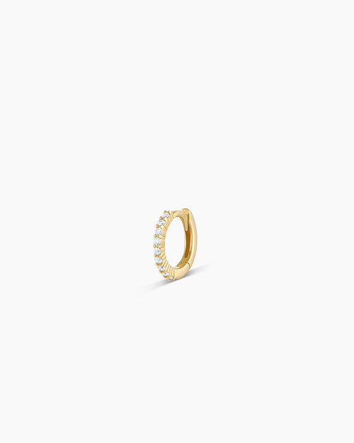 14K Diamond Pavé Single Huggie