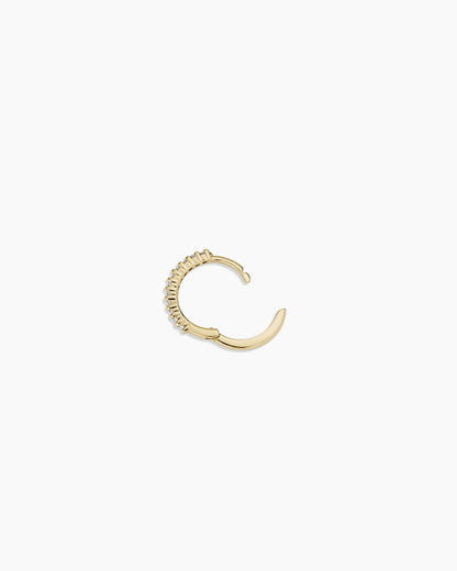 14K Diamond Pavé Single Huggie