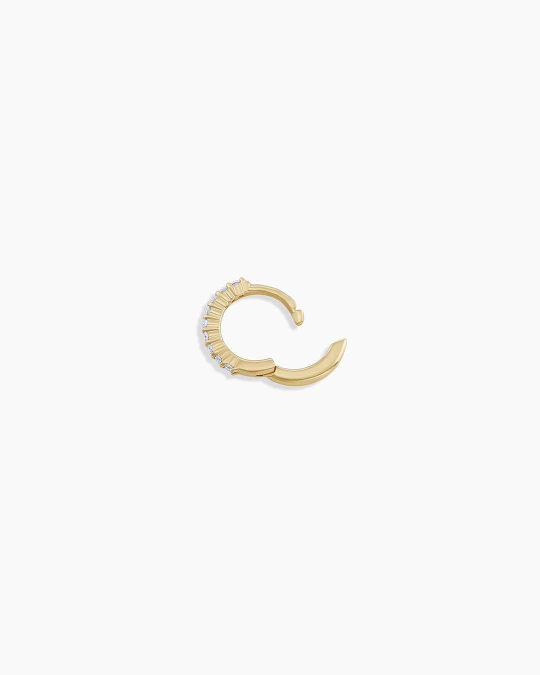 14K Diamond Pavé Single Huggie