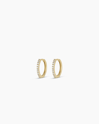 14K Diamond Pavé Huggies