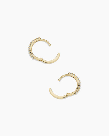 14K Diamond Pavé Huggies