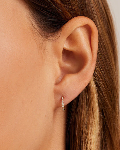 14K Diamond Pavé Huggies