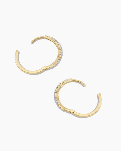 14K Diamond Pavé Huggies