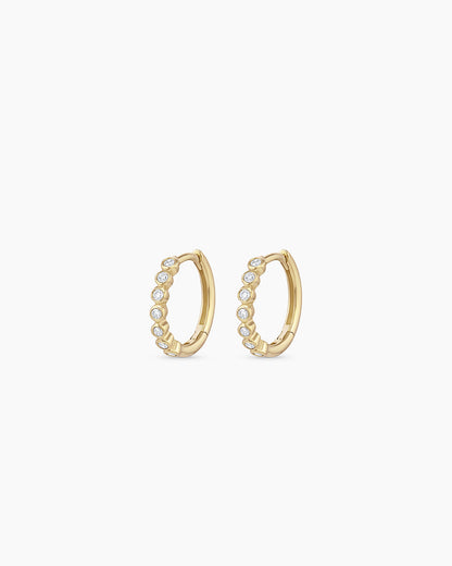 14K Classic Diamond Huggies