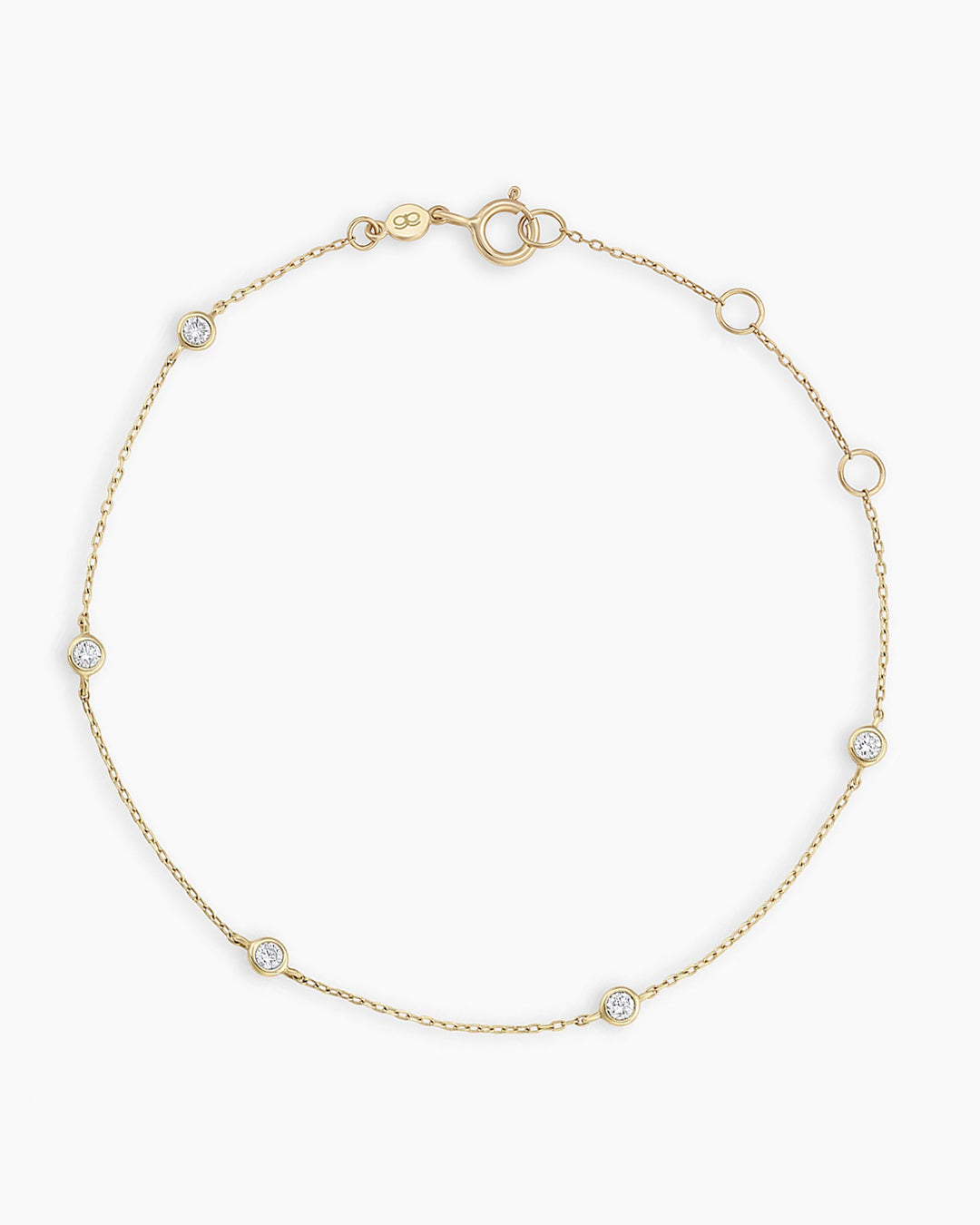 14K Classic Five Diamond Bracelet