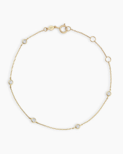 14K Classic Five Diamond Bracelet
