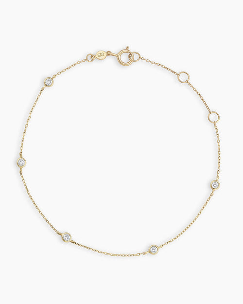 14K Classic Five Diamond Bracelet