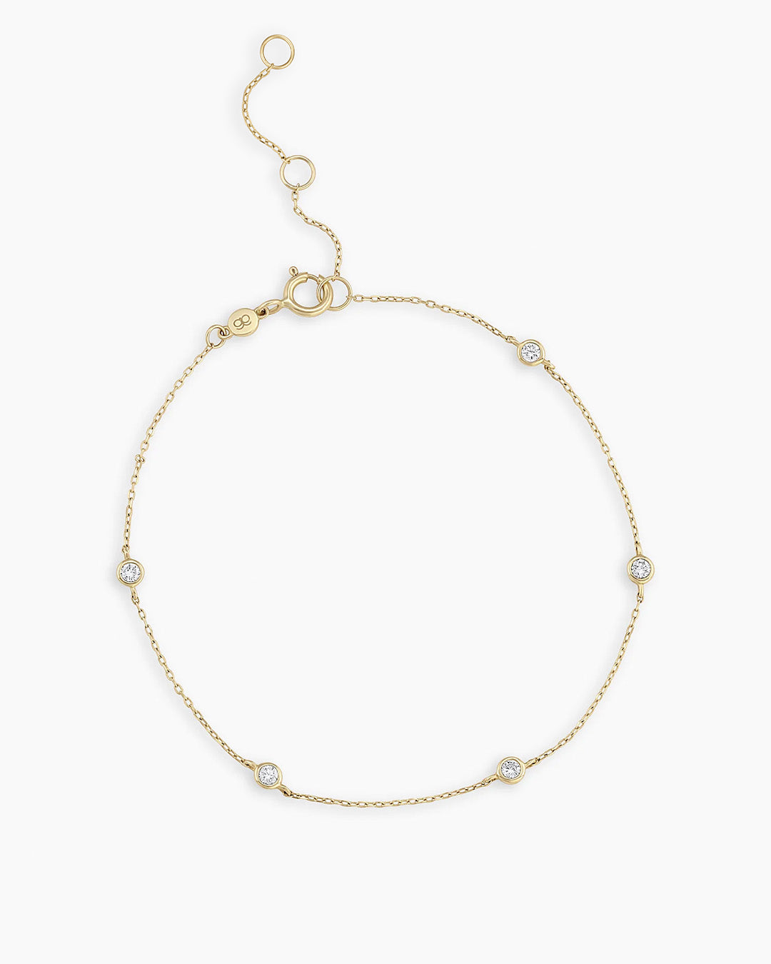 14K Classic Five Diamond Bracelet