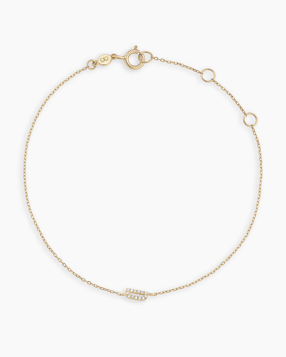 14K Diamond Pavé Alphabet Bracelet