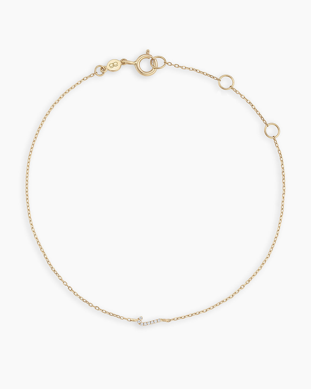 14K Diamond Pavé Alphabet Bracelet