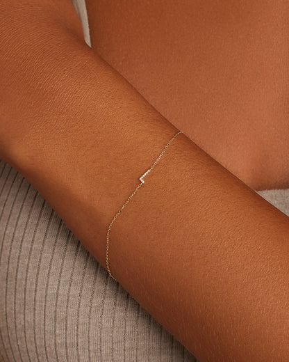 14K Diamond Pavé Alphabet Bracelet