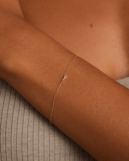 14K Diamond Pavé Alphabet Bracelet