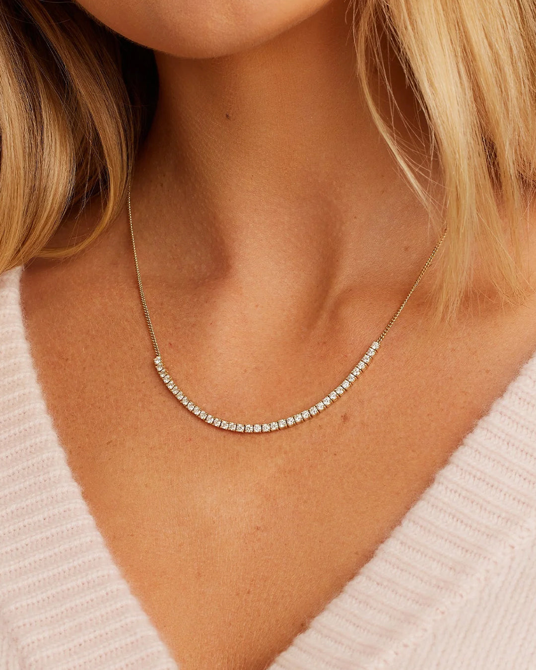 14K Diamond Melbourne Statement Row Necklace