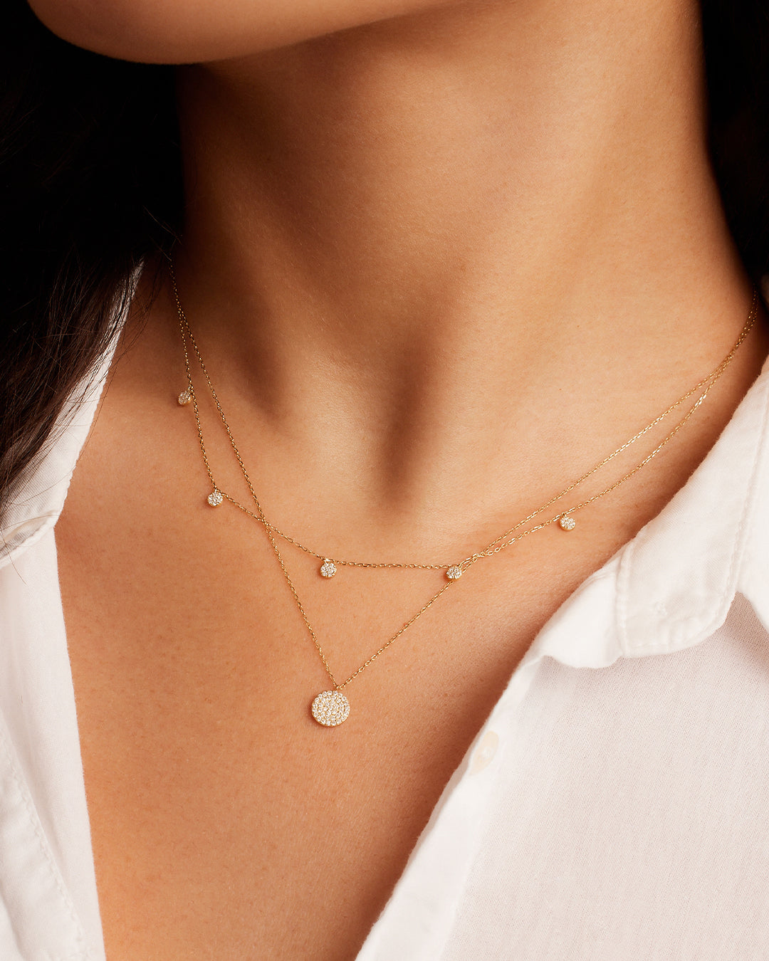 14K Diamond Pavé Necklace