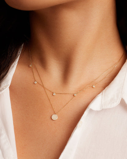 14K Diamond Pavé Necklace