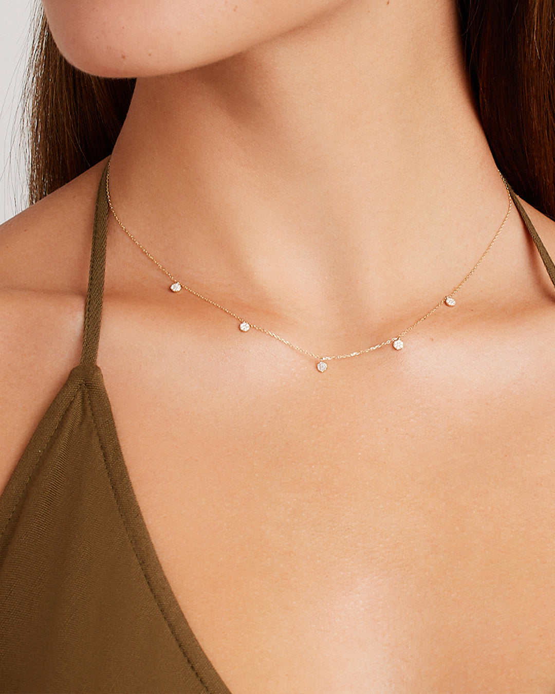 14K Diamond Pavé Flutter Necklace