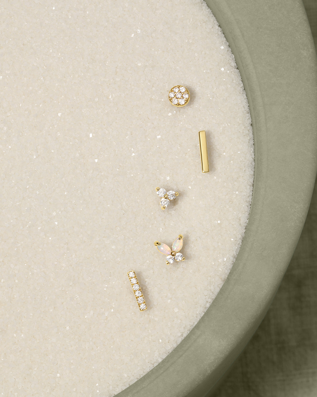 14K Gold Opal Butterfly Studs