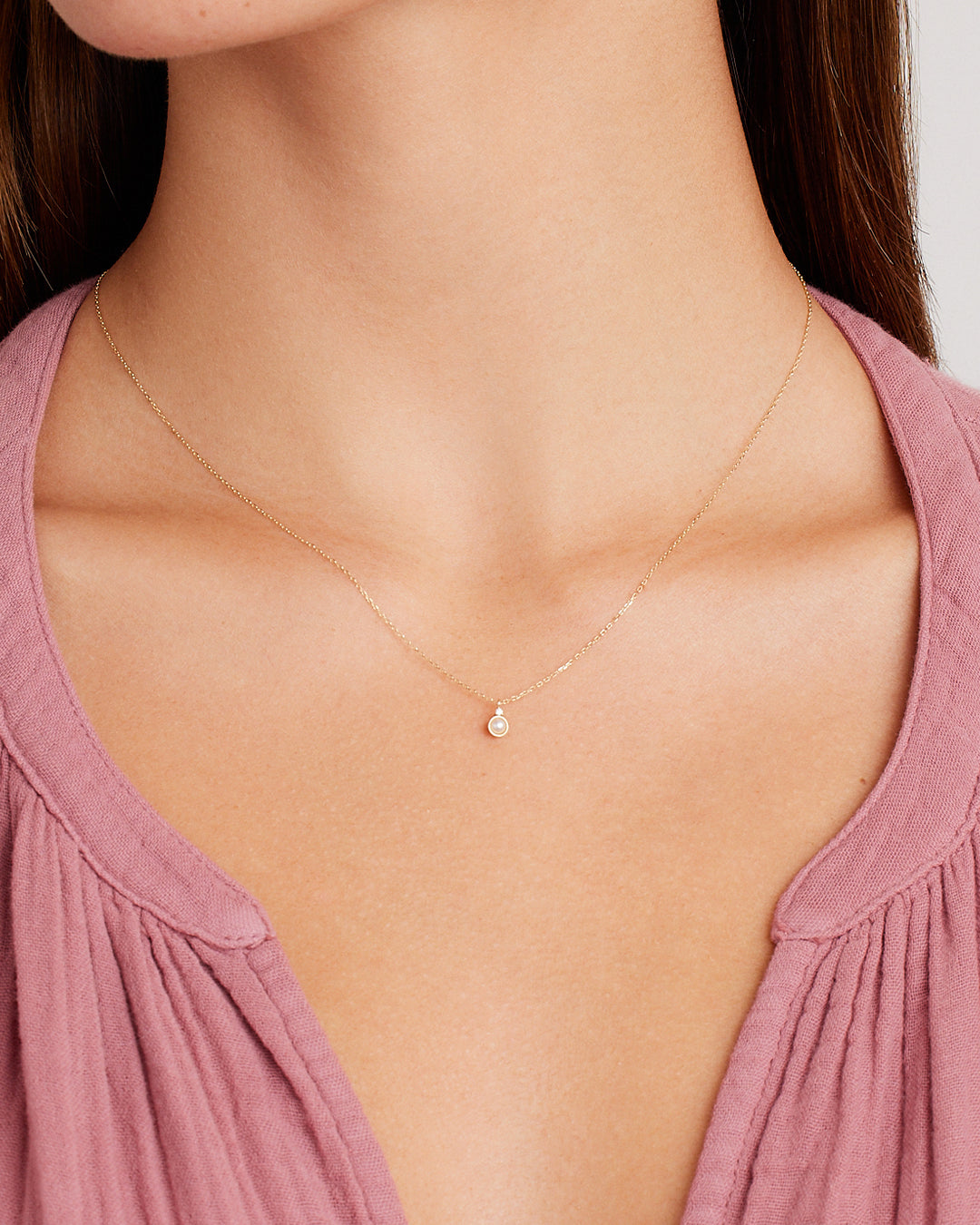 14K Gold Birthstone Necklace