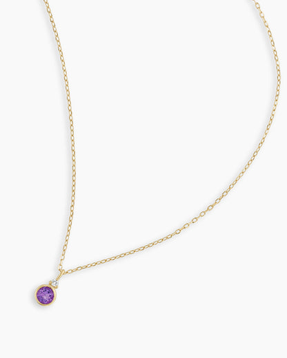 14K Gold Birthstone Necklace