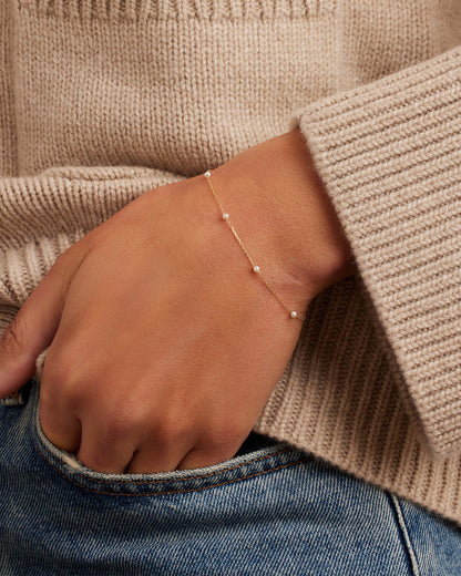 14K Gold Pearl Newport Bracelet