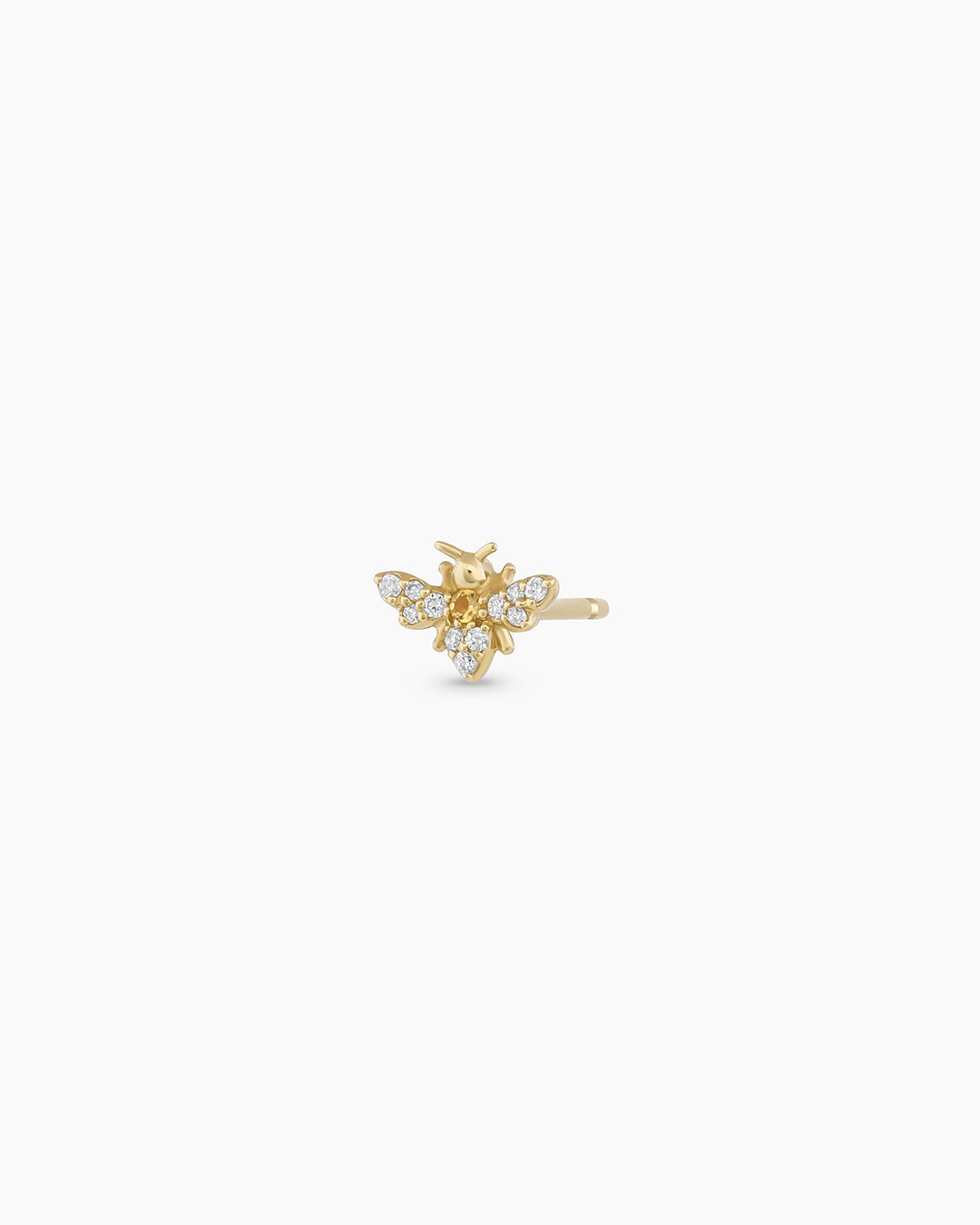 14K Diamond Bee Single Stud