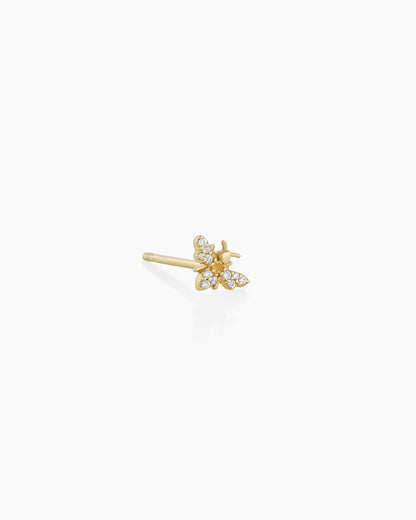14K Diamond Bee Single Stud