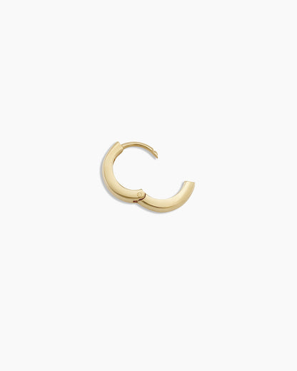 14K Gold Rose Single Huggie