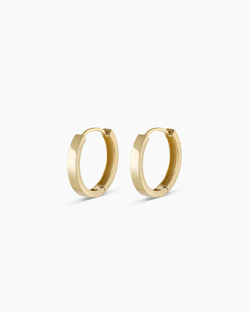 14K Gold Rose Hoops