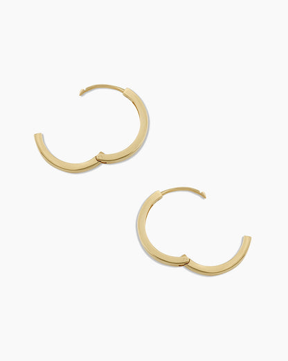 14K Gold Rose Hoops