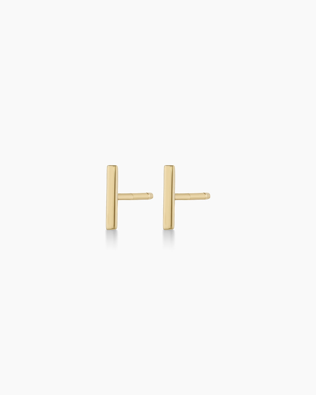14K Gold Rose Bar Studs
