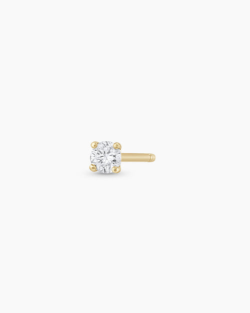 14K Diamond Solitaire Single Stud