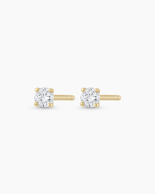 14K Diamond Solitaire Studs