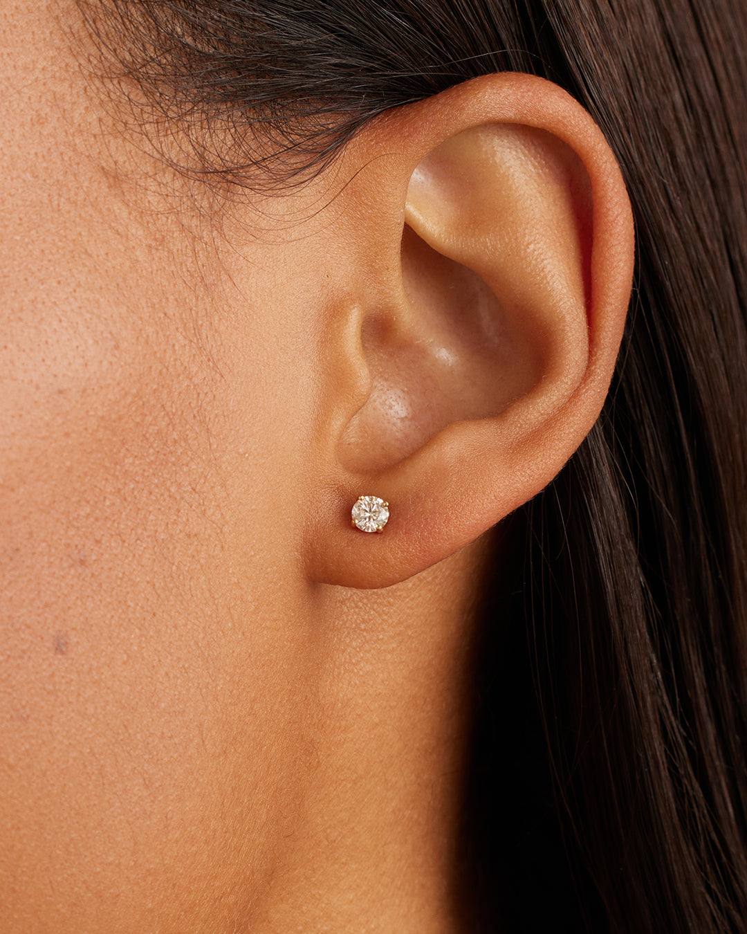 14K Diamond Solitaire Single Stud